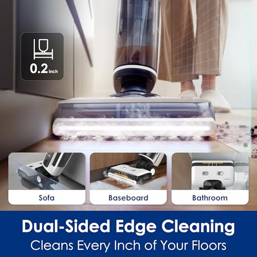 Tineco Floor One S7 Steam Cordless Wet Dry Vacuum Steam Mop All-in-One, Hard Floor Cleaner with 284F HyperSteam, Self-Cleaning, Edge Cleaning, Safe for Kids & Pets
