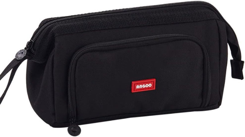 HVOMO Pencil Case Large Capacity Pencil Pouch Handheld Pen Bag Cosmetic Portable Gift for Office School Teen Girl Boy Men Women Adult - Black