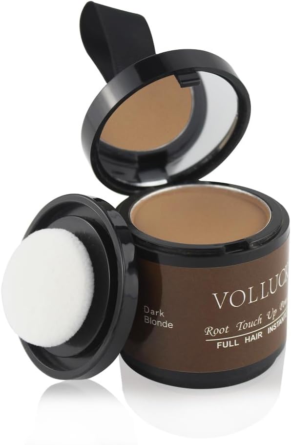 Root Touch Up Hair Powder Root Cover Up Hairline Shadow Powder Stick, Root Touch Up Dark Brown for Thinning Hair for Women and Men, Bald Spots, Eyebrows, Beard Line, Dark-Brown, Pack Of 1 - Dark Blonde 9.92 g (Pack of 1)
