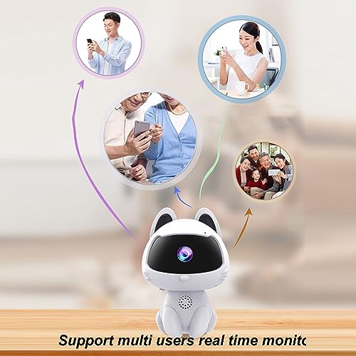 BusoTh Indoor Security Camera, Wireless Security Camera Baby Monitor Robot Pet Shape, Two Way Voice Motion Detection Indoor Monitoring Camera with Cloud Storage for Home Security