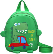 Toddler Backpack with Anti-Lost Harness Small Dinosaur Backpack for Boys and Girls - Green
