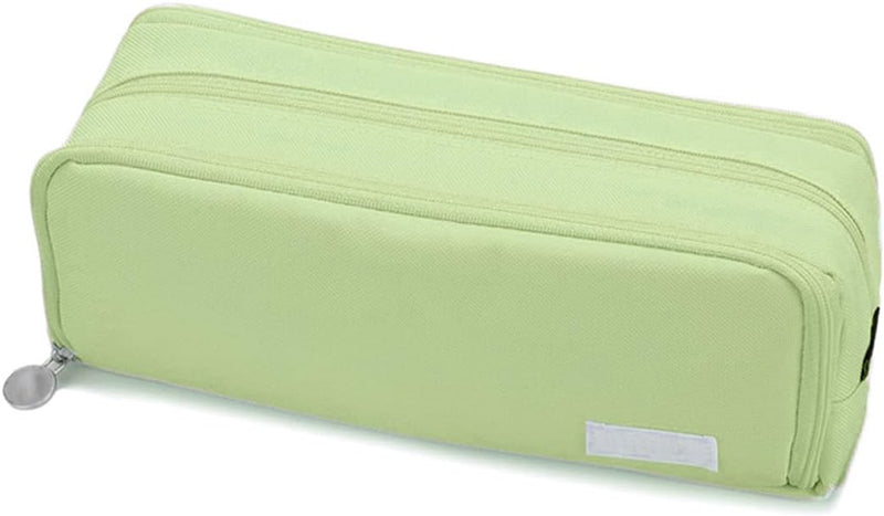 Pencil Case, Large Capacity Aesthetic Pencil Pouch with Durable Zipper, Marker Pen Case for Women & Men, Adults Portable Storage Organizer Bag for College, Office, Travel (Blue) - Green
