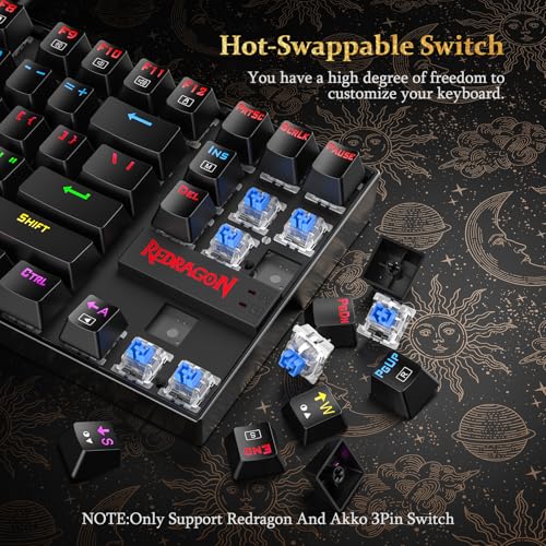 Redragon K552-Rgb Kumara Rgb Led Backlit Mechanical Gaming Keyboard (Black)