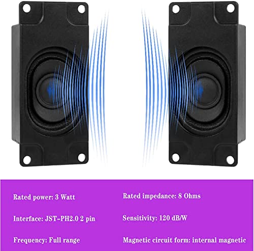 Excefore Wired Speaker Mini Loundspeaker Micro Narrator 3 Watt 4 Ohm Speakers for Small Electronic Projects Advertising Machines LCD TV Monitors Black (4Pack)