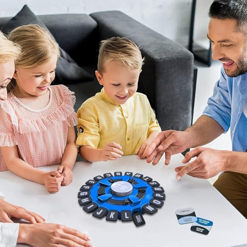 KALEDE® Word Game, Word Games, Quick Thinking Letter Pressing Game Fast-Paced Family Board Game Fun Word Puzzle and Learning Game for Adults Children and Families