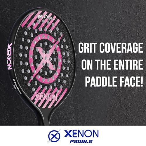 Vector Spin Max Platform Tennis Paddle by Xenon Paddle, Oversize Head, Even Balance Point, Medium Firmness Foam Core, Power and Control, 4.25??Grip