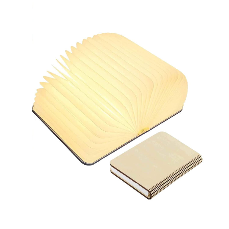LQZHBDWZ Folding Wooden Book Ligh, Novelty Lamp Book LEDï¼ŒPortable USB Rechargeable Book Lamp, 5 Colors LED Table Lamp for Decoration, Magnetic Design, Creative gifts for classmates' girlfriend