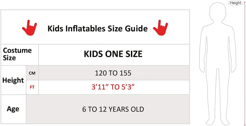 PINKE Kids Inflatable Alien Costume, Blow Up Alien Outfit for Children Halloween Prop Toy Cosplay Party Supplies, Halloween Costumes for Kids, One Size