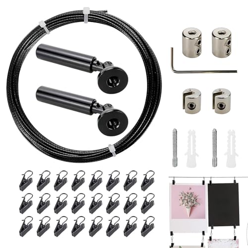 Retractable Clothesline - 304 Stainless Steel Retracting Indoor Curtains Wire - Adjustable Heavy Duty Laundry Dryer Rope for Dorm Apartment Hotel Bedroom