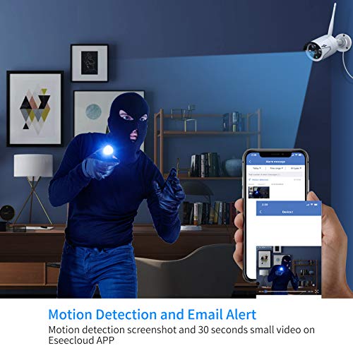 Hiseeu Camera Add on 5MP Outdoor Wireless Security Camera, Waterproof Outdoor Indoor 3.6mm Lens IR Cut Day & Night Vision with Power Adapter, Compatible 10CH Wireless Security System
