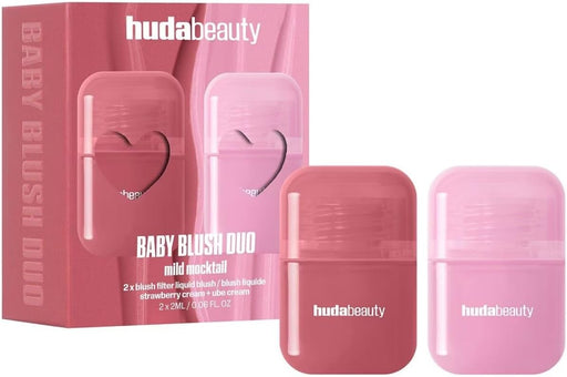 Huda Beauty Baby Blush Mild Mocktail Duo Kit - Liquid Blush - 2x2ml - Strawberry Cream and Ube Cream