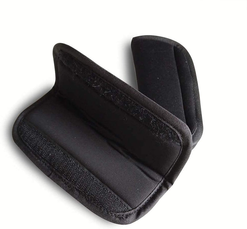 SeedFuture Baby Pushchair Seat Strap Covers with Velcro Black 2 Pack, Adjustable and Universal Pram Shoulder Seat Belt Cushion Pads for Children Kids Newborn, Stroller Accessories