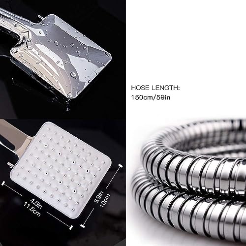 Newentor Shower Head with Hose Set with 6 Settings Spray Mode, Chrome - 1.5m