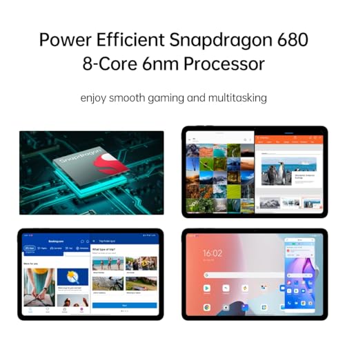 OPPO Pad Air, WiFi 5, 6.94mm Ultra Slim & Light Body, 2K Eye Care Display, Qualcomm Snapdragon 680 8 Core 6nm Processor, Smart Multitasking, 64GB 4GBRAM Grey, Standard
