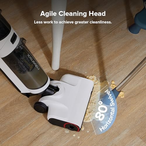 Roborock Flexi Lite Wet Dry Vacuum Cleaner Cordless, Lightweight Vacuum Mop with 17000 Pa Suction,180° FlatReach Design, Self-Cleaning and Hot Air Dry Floor Cleaner for Mopping Hard Floors