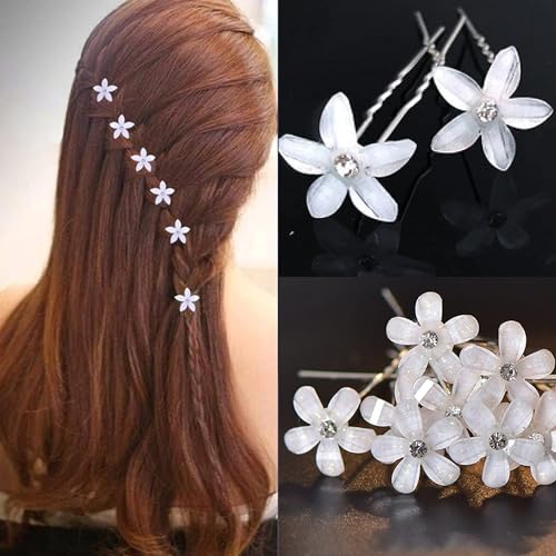 KOWVOWZ 20Pcs Pearl Hair Pins Bridal Hair Pins Wedding Hair Pins Flower Hair Pins for Women Wedding Bridesmaid Hair Accessories for Women Girls Wedding Ball
