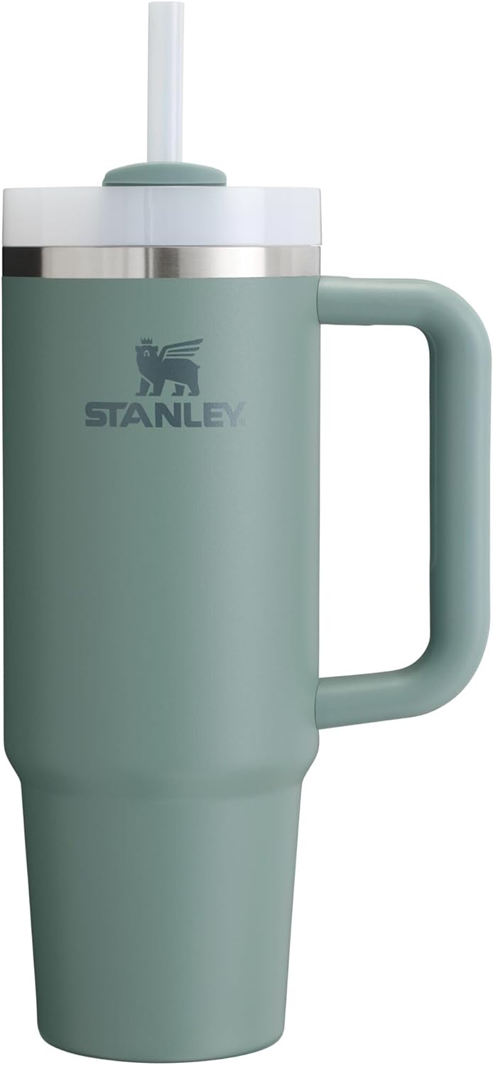 Stanley Quencher H2.0 Tumbler with Handle & Straw 40 oz | Twist On 3-Way Lid | Cupholder Compatible for Travel | Insulated Stainless Steel Cup | BPA-Free | Seafoam