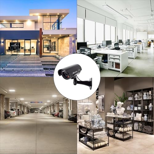 PRADAA Dummy IR CCTV Camera - Waterproof Fake Security Camera with Flashing Red Light for Indoor & Outdoor Surveillance