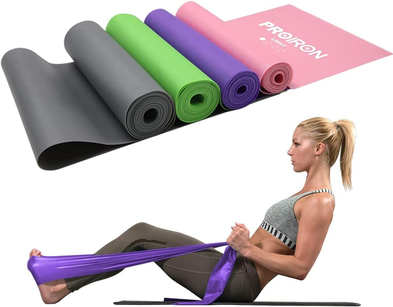 PROIRON 2 in 1 Resistance Bands Set - Includes Resistance Loop Bands, Physical Therapy Bands for Home Fitness, Stretching, Strength Training, Physical Therapy,Elastic Workout Bands for Whole Body - purple