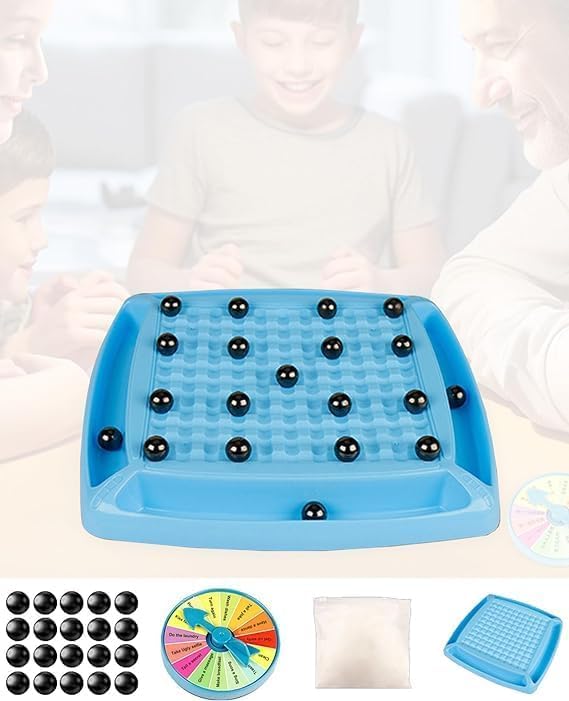ORCHID M® Magnet Game 32 Balls,Magnetic Chess Game, Magnetic Chess Board Magnetic Stones Game with Penalty Disc, Magnet Board Game, Magnetic Chess Strategy Game, Family Party Games for Kids and Adults