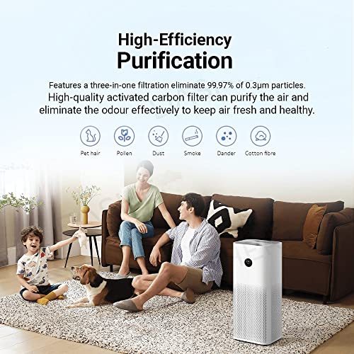 Xiaomi Smart Air Purifier 4 Pro Breath Clean, Breath Healthy Pet-Hair And Pollen Filtration Oled Display Effective Coverage Area Of 35-60M² - White, Xm200039"Min 1 year manufacturer warranty"