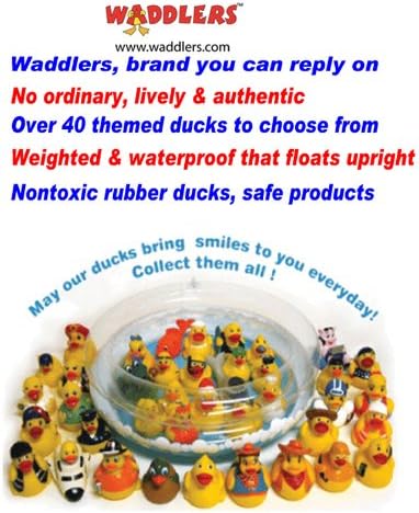 Waddlers Rubber Ducks Family Football Player, Brand Toy Bathtub Rubber Ducks That Float Upright, Rubber Ducky Birthday Baby Shower Party Gift, All Depts. Gift Football Lovers