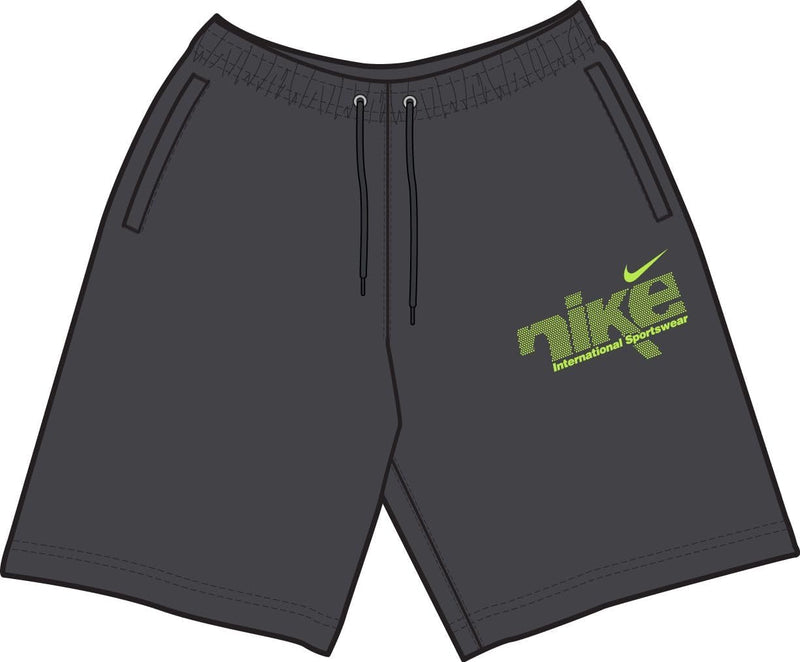 mens Club Big Brush Short Swoosh Sport Shorts (pack of 1) - ANTHRACITE/(VOLT)