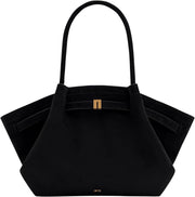 Women's Hana Medium Tote Bag - Faux Suede Black