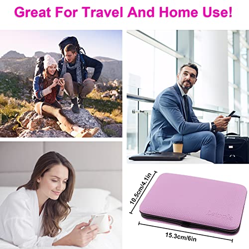 Leipple Manicure Set Professional Pedicure Kit Nail Clippers Kit - 18 pcs Nail Care Tools - Grooming Kit with Luxurious Upgraded Travel Case (Purple)