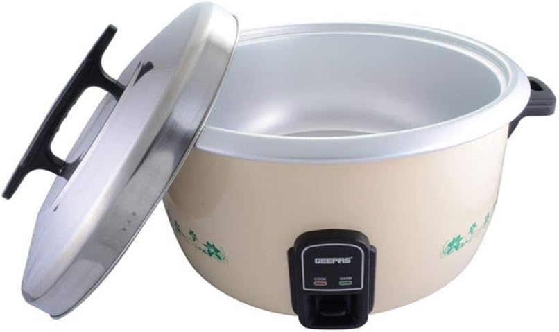 Geepas Grc4323 10 L Electric Rice Cooker With Steamer | 3000W Non-Stick Inner Pot, Automatic Cooking, Easy Cleaning, High-Temperature Protection - Make & Steam Healthy Food Vegetables, Gray