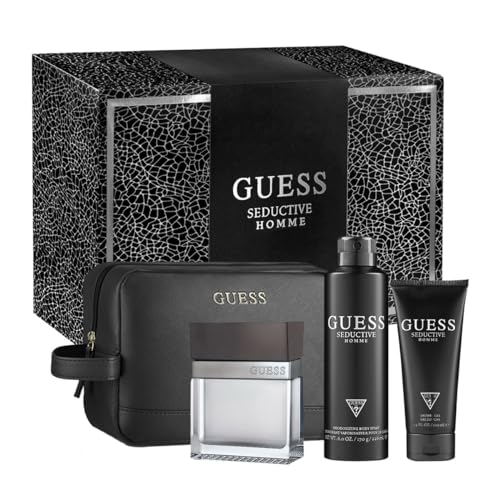 GUESS SEDUCTIVE (M) SET EDT 100ML + 100ML SG + 226ML BODY SPRAY+ POUCH