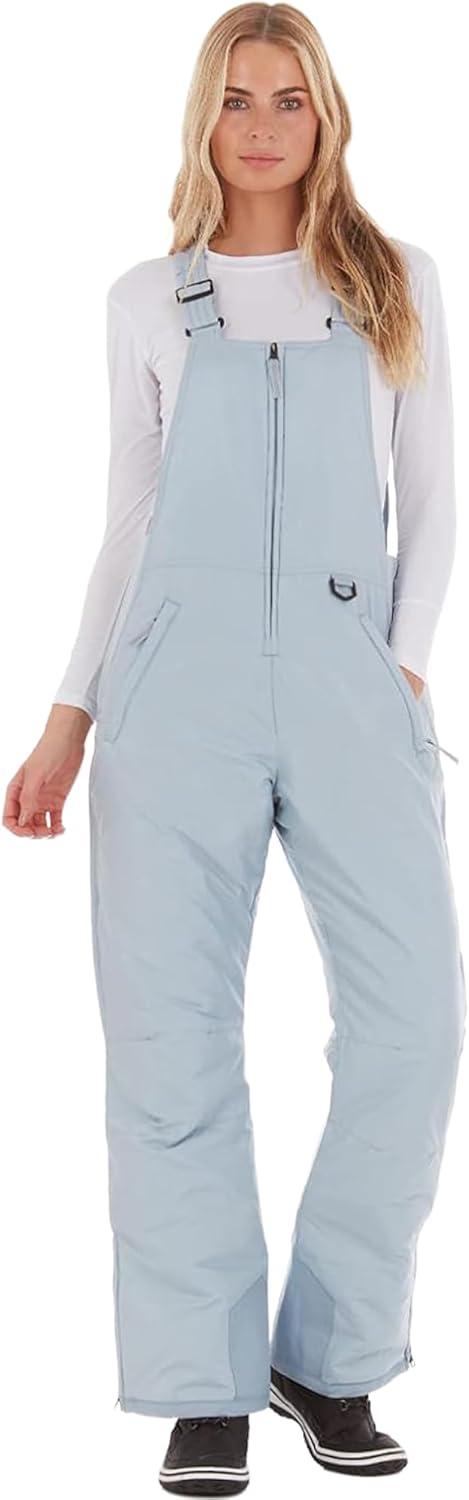 Arctic Quest womens Ski Snow Bibs Pants Insulated Water Resistant Overalls Snowboarding Winter Waterproof Pants Overalls (pack of 1)