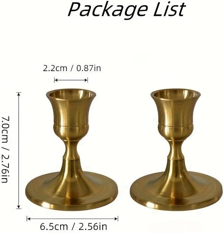 2pcs Elegant Golden Candle Holder.Ideal for Dining Table Centerpiece, Holiday Decor, Wedding, and Home Accent, Metallic Finish, Tabletop Mounting.Elegant,Durable,Metal Home Decoration Candle Stand.