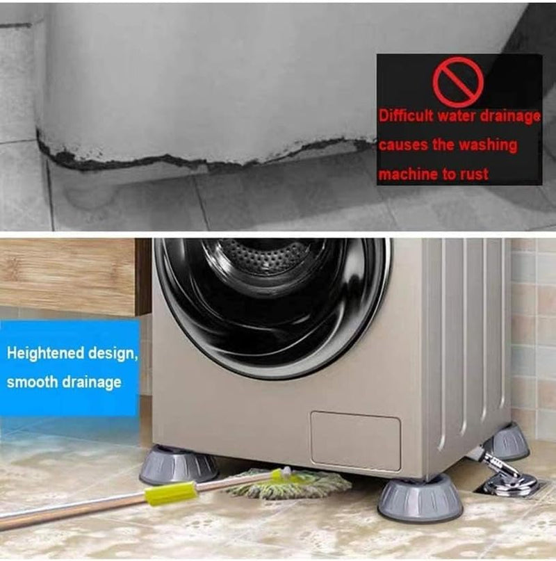 4pcs Durable rubber & plastic washing machine stand,Anti Vibration Pads for Washer Dryer Shock and Noise Cancellation, Washing Machine Stand to Prevent Shifting, Shaking Walking for Home