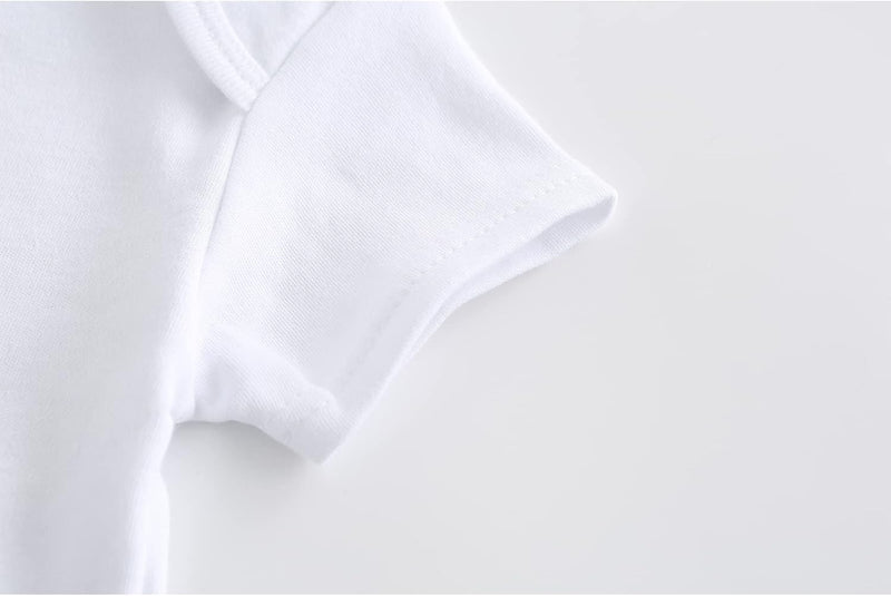 MAMIMAKA Unisex-Baby 2-pack Solid One-Piece Newborn Twins I Love Papa I Love Mama Bodysuits 0-24Months Boys and Girls