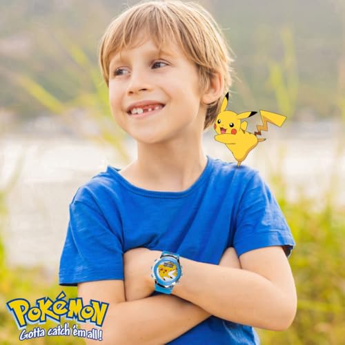 Pokemon Kids' Quartz Watch with Plastic Strap, 16