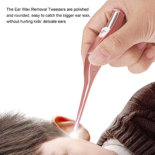 Generic 3pcs Ear Wax Removal LED Flashlight Tool Set for Baby And Adults Ear Pick Stainless Steel Ear Wax Cleaner Tweezers