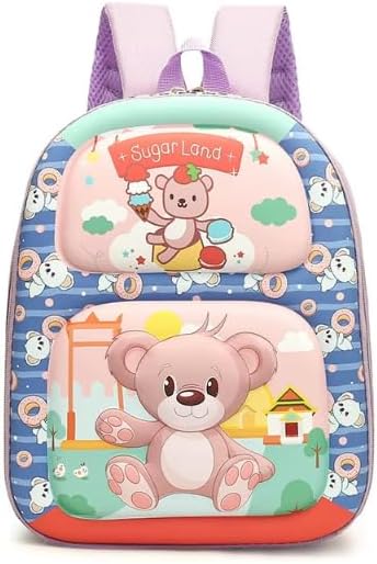 Kids Backpack for School Preschool Bag for Boys & Girls Toddler Kindergarten Backpack with Padded Straps, Multi-Pockets for Books, Stationery, Supplies & Toys - Bear
