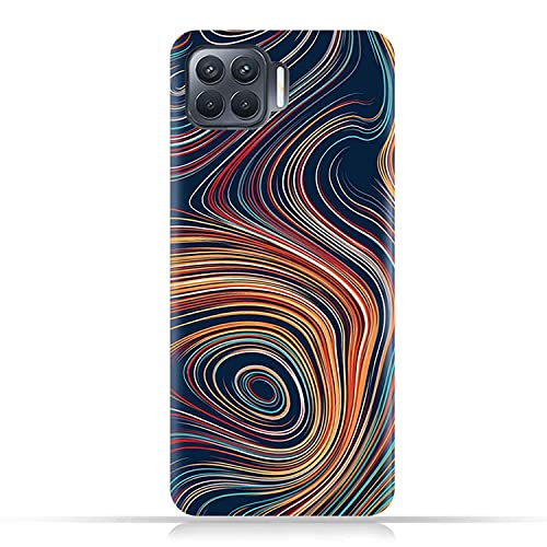 AMC Design TPU Mobile Case Cover for Oppo A93 with Abstract Swirled Stripes Pattern