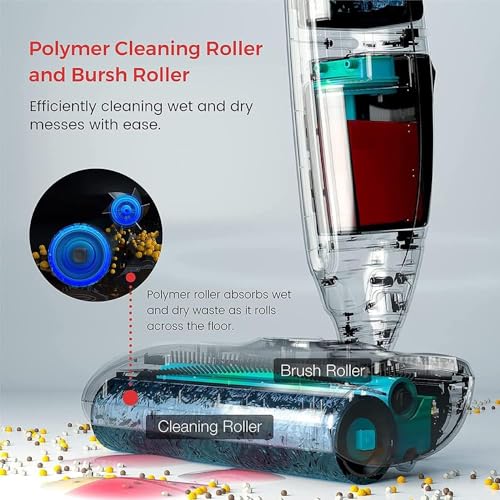 HIZERO Bionic Hard Floor Cleaner,Lightweight Cordless Wet Dry Electric Mop, Quiet Stick Hardwood Floors Cleaners,No Suction as Vacuums, Sweep Mop Dry Self Cleaning 4 in 1,F803