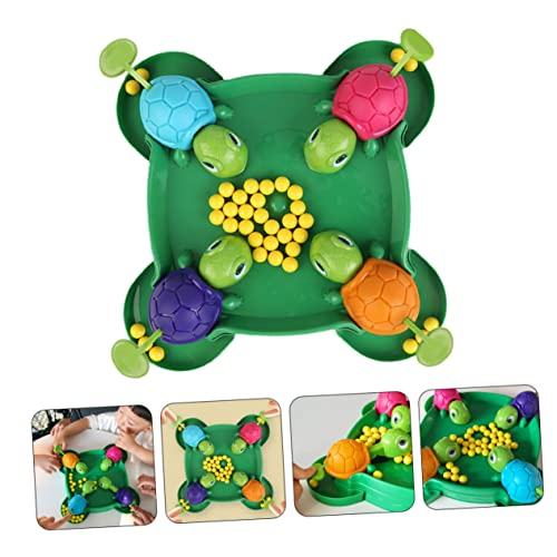 ORFOFE 1 Set Board Desktop Hippo Sensory Cartoon Peg Board Game Color Sorting Game Intelligent Game Tortoise Eating Beans Desk Game Restless