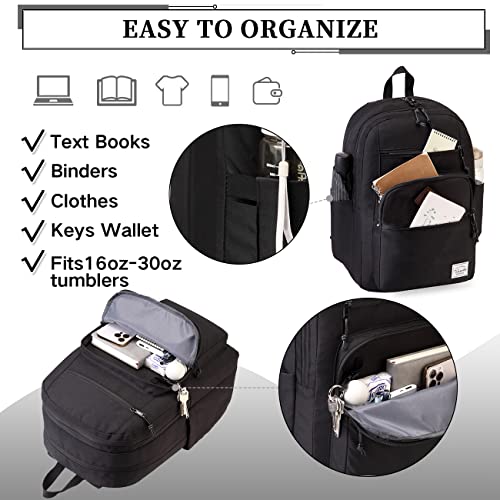 VASCHY School Backpack for Women, Unisex Large Bookbag Schoolbag Casual Daypack for High School/College/Teens/Travel/Work
