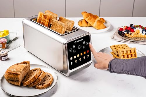 Nutricook 4 Slice Smart Toaster with Touch Screen, all in one for Bread, Bagel, Waffle, Pastry and English Muffin, reheat, Defrost & Favorite button, Stainless Steel,1450W, 2 yrs warranty,NC-TS401