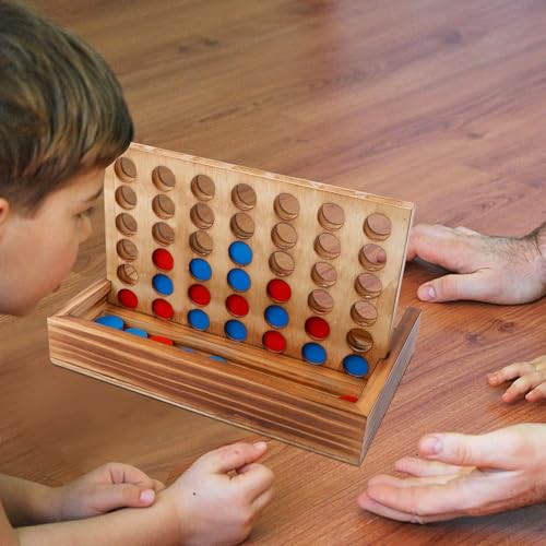 Tic Tac Toe & 4 in a Row Table Games Set,Board Game Toy for Kids and Adults Coffee Table Living Room Decor and Desk Decor Family Games Night Classic,Party Favors, Birthday Day Gifts and Prize