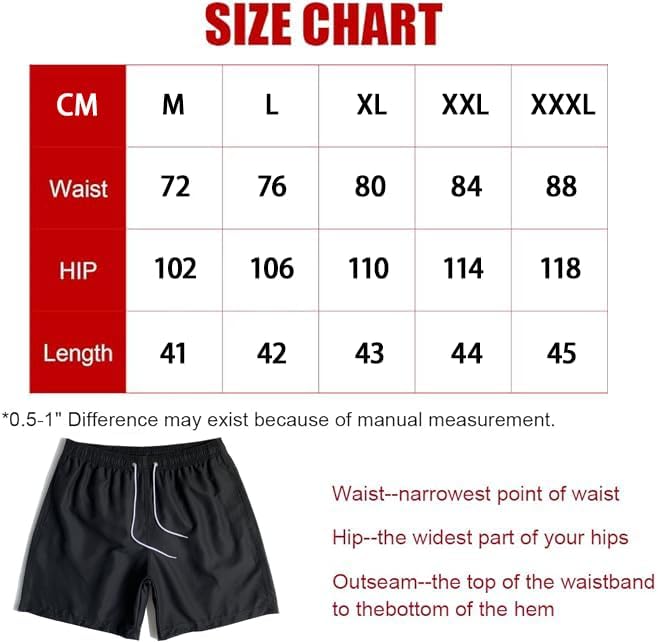 BananaHome Men's Swim Trunks Quick Dry Beach Shorts with Pockets and Mesh Lining, Dry Swim Trunk, Casual Sports Lightweight Swimsuit