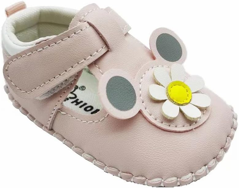 JZLIFE First Walking Shoes,Anti-slip,Comfortable and Breathable Baby Shoes with Hair Band,Baby Gift for Newborn Baby