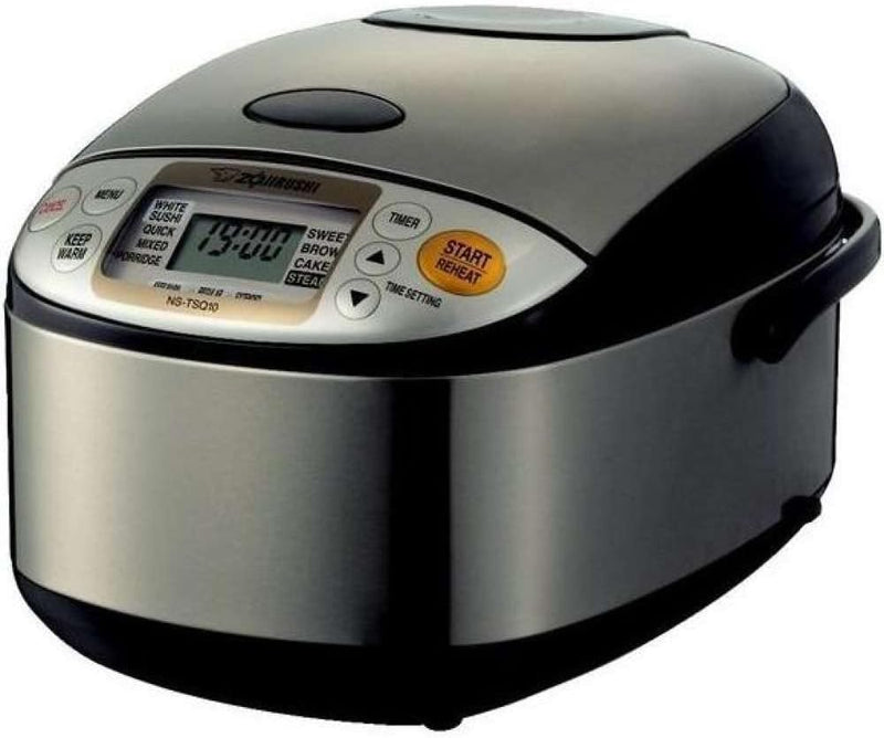 Zojirushi fuzzy Logic Electronic Rice Cooker/Warmer NS-TSQ18, (Stainless Steel Brown)