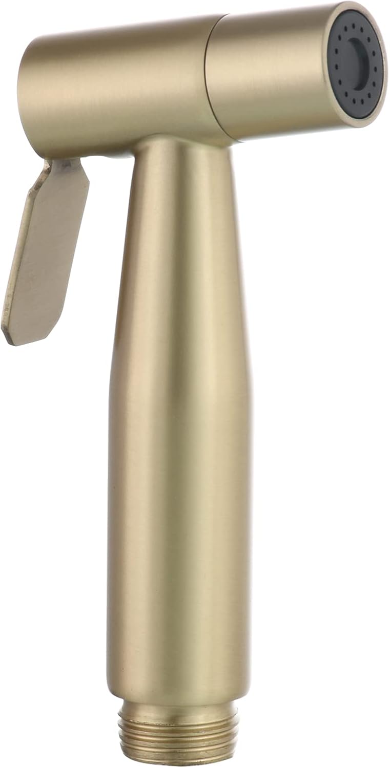 Toilet Bidet Sprayer Stainless Steel Hand Held Shattaf Sprayer Head Replacement Brushed Gold, WS024J2