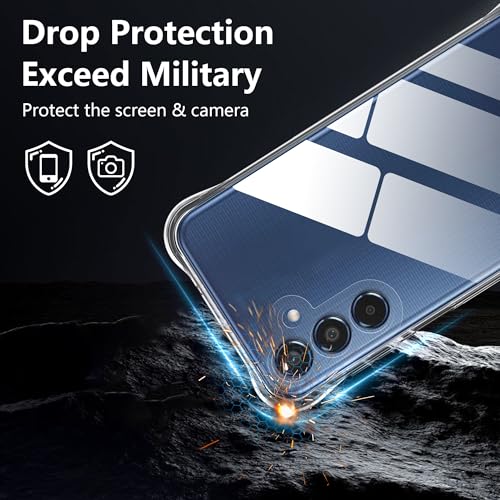 zZjoOoj Case for Samsung Galaxy M35 5G Case, Soft Protective Liquid Silicone Cover, Camera Protection, Clear Soft Silicone TPU Mobile Phone Cover Transparent