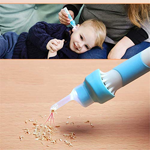 WinCheer Automatic Vacuum Ear Cleaner Cordless Electric Smart Ear Wax Removal for Kids Adults Soft Prevent Ear Pick Easy Clean Tools Set with 2 Replacement Tips (With Light)